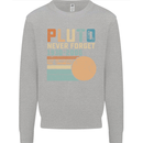 Pluto Never Forget Space Planet Astronomy Mens Sweatshirt Jumper Sports Grey