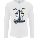 Police Fancy Dress Costume Outfit Stag Do Mens Long Sleeve T-Shirt White