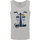 Police Fancy Dress Costume Outfit Stag Do Mens Vest Tank Top Sports Grey