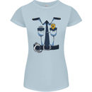 Police Fancy Dress Costume Outfit Stag Do Womens Petite Cut T-Shirt Light Blue