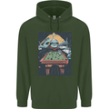 Pool Shark Snooker Player Mens 80% Cotton Hoodie Forest Green