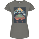 Pool Shark Snooker Player Womens Petite Cut T-Shirt Charcoal