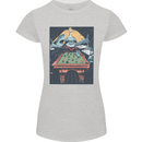 Pool Shark Snooker Player Womens Petite Cut T-Shirt Sports Grey