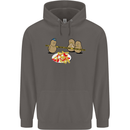 Potato Murder Funny Food BBQ Chef Mens 80% Cotton Hoodie Charcoal