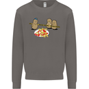 Potato Murder Funny Food BBQ Chef Mens Sweatshirt Jumper Charcoal