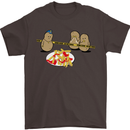 Potato Murder Funny Food BBQ Chef Mens T-Shirt Cotton Gildan Dark Chocolate
