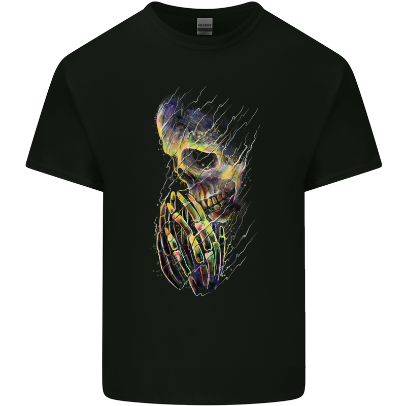 Praying Skull Gothic Biker Heavy Metal Rock Mens Cotton T-Shirt Tee Top Black