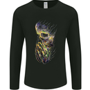 Praying Skull Gothic Biker Heavy Metal Rock Mens Long Sleeve T-Shirt Black