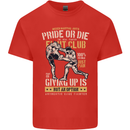 Pride MMA Muay Thai Mixed Martial Arts Mens Cotton T-Shirt Tee Top Red