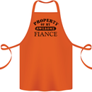 Property of My Awesome Fiance Cotton Apron 100% Organic Orange