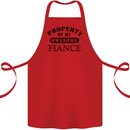 Property of My Awesome Fiance Cotton Apron 100% Organic Red