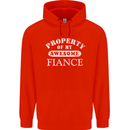 Property of My Awesome Fiance Mens 80% Cotton Hoodie Bright Red