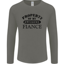 Property of My Awesome Fiance Mens Long Sleeve T-Shirt Charcoal