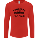 Property of My Awesome Fiance Mens Long Sleeve T-Shirt Red