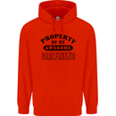 Property of My Awesome Girlfriend Funny Childrens Kids Hoodie Bright Red