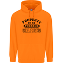 Property of My Awesome Girlfriend Funny Childrens Kids Hoodie Orange