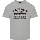Property of My Awesome Girlfriend Funny Kids T-Shirt Childrens Sports Grey