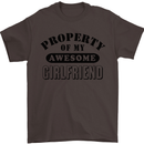 Property of My Awesome Girlfriend Funny Mens T-Shirt Cotton Gildan Dark Chocolate