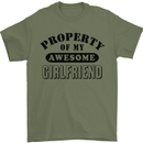 Property of My Awesome Girlfriend Funny Mens T-Shirt Cotton Gildan Military Green