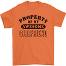 Property of My Awesome Girlfriend Funny Mens T-Shirt Cotton Gildan Orange