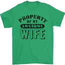 Property of My Awesome Wife Valentine's Day Mens T-Shirt Cotton Gildan Irish Green