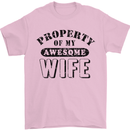 Property of My Awesome Wife Valentine's Day Mens T-Shirt Cotton Gildan Light Pink