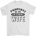 Property of My Awesome Wife Valentine's Day Mens T-Shirt Cotton Gildan White