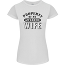 Property of My Awesome Wife Valentine's Day Womens Petite Cut T-Shirt White