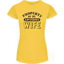 Property of My Awesome Wife Valentine's Day Womens Petite Cut T-Shirt Yellow