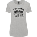 Property of My Awesome Wife Valentine's Day Womens Wider Cut T-Shirt Sports Grey