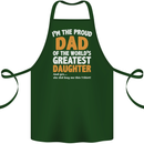 Proud World's Greatest Daughter Fathers Day Cotton Apron 100% Organic Forest Green