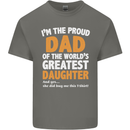 Proud World's Greatest Daughter Fathers Day Mens Cotton T-Shirt Tee Top Charcoal