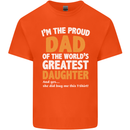Proud World's Greatest Daughter Fathers Day Mens Cotton T-Shirt Tee Top Orange