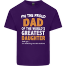 Proud World's Greatest Daughter Fathers Day Mens Cotton T-Shirt Tee Top Purple
