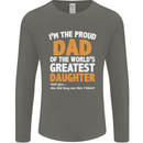 Proud World's Greatest Daughter Fathers Day Mens Long Sleeve T-Shirt Charcoal