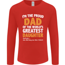 Proud World's Greatest Daughter Fathers Day Mens Long Sleeve T-Shirt Red