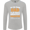 Proud World's Greatest Daughter Fathers Day Mens Long Sleeve T-Shirt Sports Grey