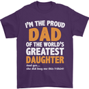 Proud World's Greatest Daughter Fathers Day Mens T-Shirt Cotton Gildan Purple