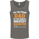 Proud World's Greatest Daughter Fathers Day Mens Vest Tank Top Charcoal