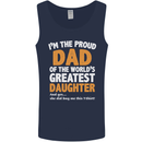 Proud World's Greatest Daughter Fathers Day Mens Vest Tank Top Navy Blue
