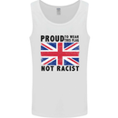 Proud to Wear Flag Not Racist Union Jack Mens Vest Tank Top White