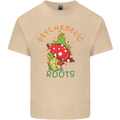 Psychedelic Roots Magic Mushrooms LSD Hippy Mens Cotton T-Shirt Tee Top Sand
