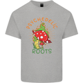 Psychedelic Roots Magic Mushrooms LSD Hippy Mens Cotton T-Shirt Tee Top Sports Grey