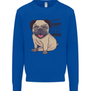 Pug I Didn't Fart My Butt Blew You a Kiss Mens Sweatshirt Jumper Royal Blue