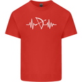 Pulse Archery Archer Funny ECG Mens Cotton T-Shirt Tee Top Red