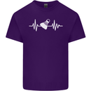 Pulse Badminton Player Funny ECG Mens Cotton T-Shirt Tee Top Purple