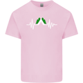 Pulse Camping Camper Camp Festival ECG Mens Cotton T-Shirt Tee Top Light Pink