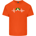 Pulse Camping Camper Camp Festival ECG Mens Cotton T-Shirt Tee Top Orange