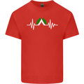 Pulse Camping Camper Camp Festival ECG Mens Cotton T-Shirt Tee Top Red