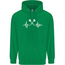 Pulse Darts Funny ECG Mens 80% Cotton Hoodie Irish Green